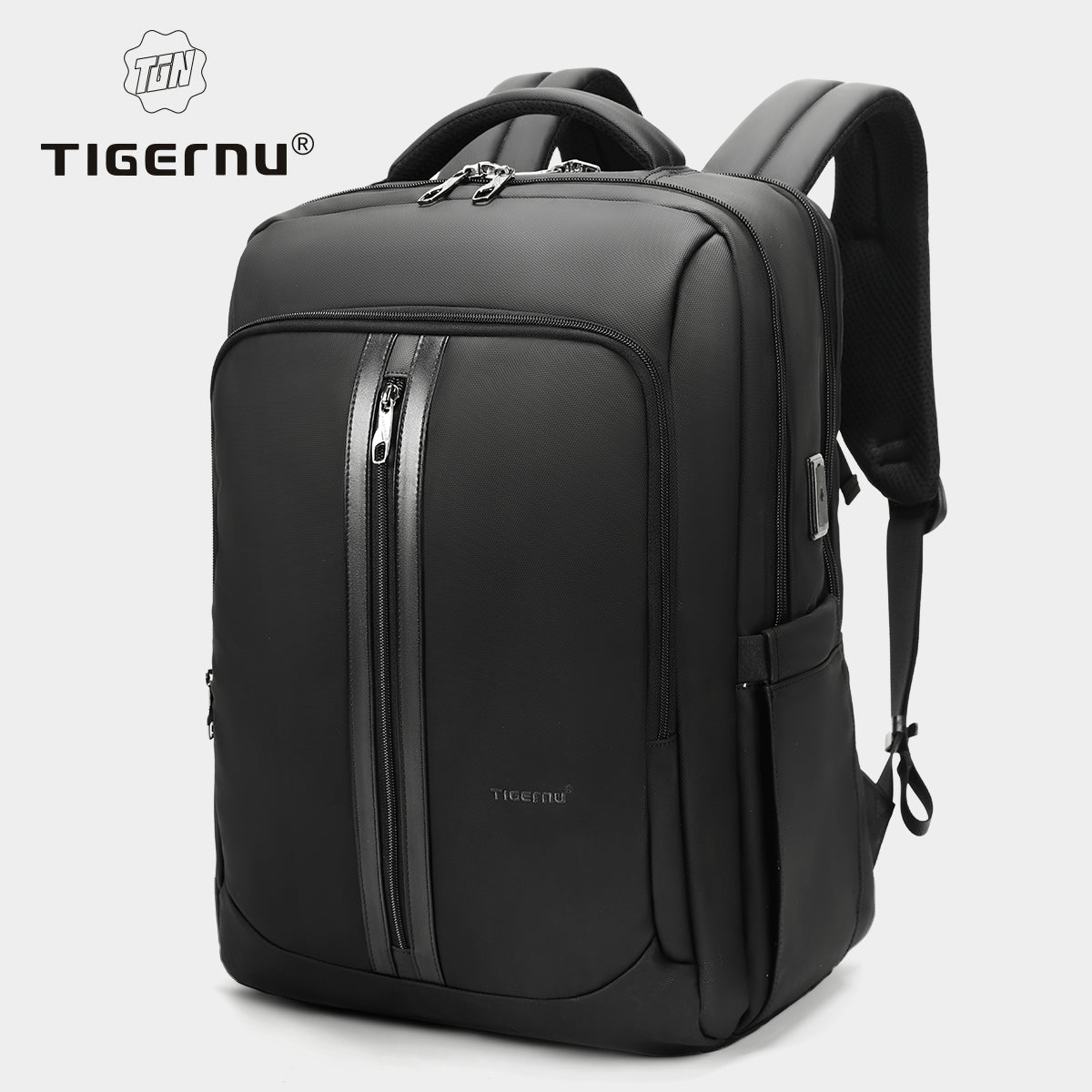 Hot sell Tigernu T-B9600 15.6 17 backpack wholesale computer bag anti theft travel laptop backpack with type c usb charging port bulletproof