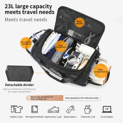 Tigernu brand new travel fitness trendy and fashionable gym waterproof bag with shoes compartments