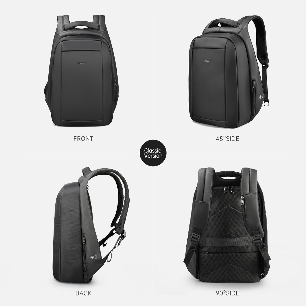 Tigernu Hidden Anti theft Zipper 15.6 inch Men School Laptop Backpacks ...